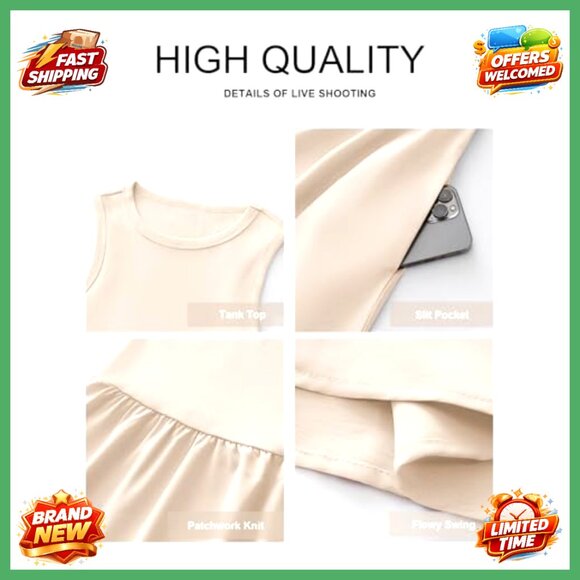 Summer Casual Maxi Dress Tiered Flowy Crewneck T Shirt Beach Travel Long - Picture 6 of 7